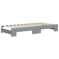 Miniatyrbillede 8 af 11: vidaXL daybed med udtræk og skuffer 80x200 cm stof lysegrå