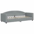 Miniatyrbillede 4 af 11: vidaXL daybed med udtræk og skuffer 80x200 cm stof lysegrå