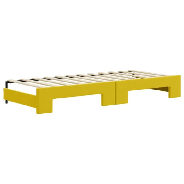 vidaXL daybed med udtræk og skuffer 80x200 cm velour gul