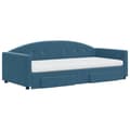 Miniatyrbillede 3 af 11: vidaXL daybed med udtræk og skuffer 90x200 cm velour blå