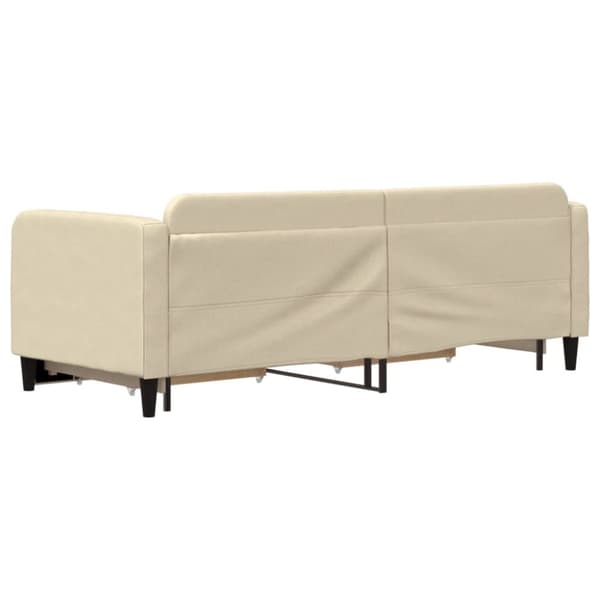 vidaXL daybed med udtræk og skuffer 80x200 cm stof cremefarvet