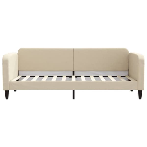 vidaXL daybed med udtræk og skuffer 80x200 cm stof cremefarvet