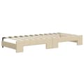 Miniatyrbillede 8 af 11: vidaXL daybed med udtræk og skuffer 80x200 cm stof cremefarvet