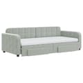Miniatyrbillede 4 af 11: vidaXL daybed med udtræk og skuffer 90x200 cm velour lysegrå