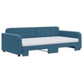 Miniatyrbillede 3 af 11: vidaXL daybed med udtræk og madras 100x200 cm velour blå