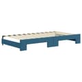 Miniatyrbillede 5 af 11: vidaXL daybed med udtræk og madras 100x200 cm velour blå