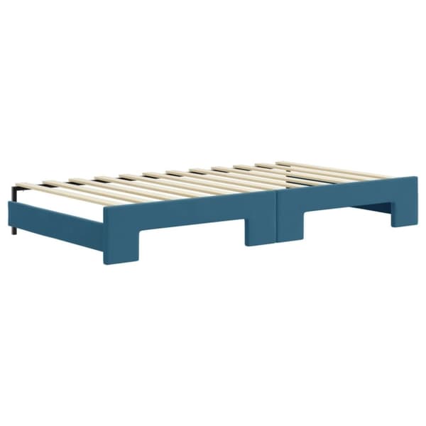 vidaXL daybed med udtræk og madras 100x200 cm velour blå