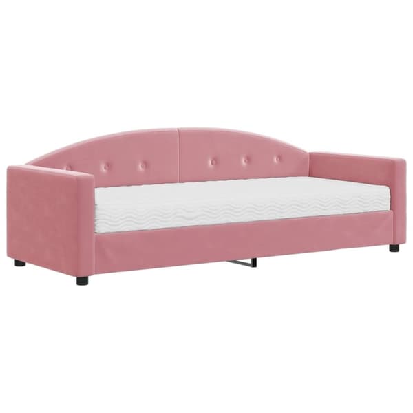 vidaXL daybed med madras 80x200 cm velour pink