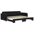 Miniatyrbillede 1 af 11: vidaXL daybed med udtræk 90x200 cm velour sort