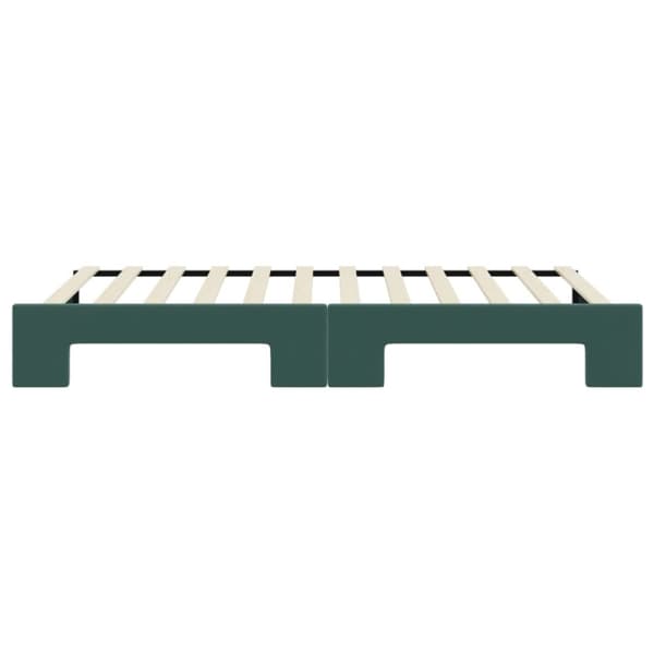 vidaXL Dagbädd utdragbar mörkgrön 90x200 cm sammet