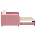 Miniatyrbillede 4 af 11: vidaXL Dagbädd utdragbar rosa 80x200 cm sammet