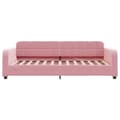 Miniatyrbillede 7 af 11: vidaXL Dagbädd utdragbar rosa 80x200 cm sammet