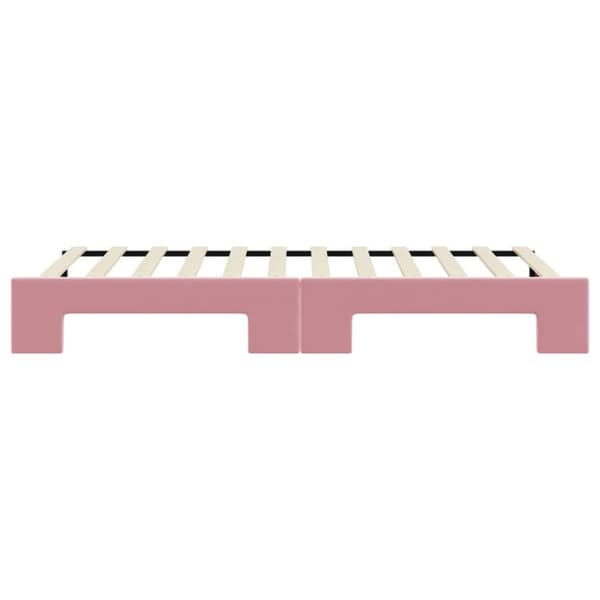 vidaXL Dagbädd utdragbar rosa 80x200 cm sammet