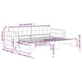 Miniatyrbillede 11 af 11: vidaXL Dagbädd utdragbar rosa 80x200 cm sammet