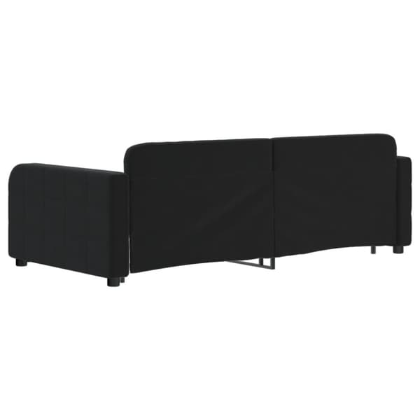vidaXL daybed med udtræk 90x190 cm velour sort