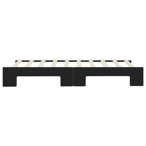 vidaXL daybed med udtræk 90x190 cm velour sort