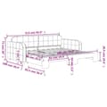 Miniatyrbillede 11 af 11: vidaXL daybed med udtræk 90x190 cm velour sort