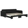 Miniatyrbillede 1 af 11: vidaXL daybed med udtræk 90x190 cm velour sort