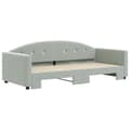 Miniatyrbillede 3 af 9: vidaXL daybed med udtræk 90x200 cm velour lysegrå