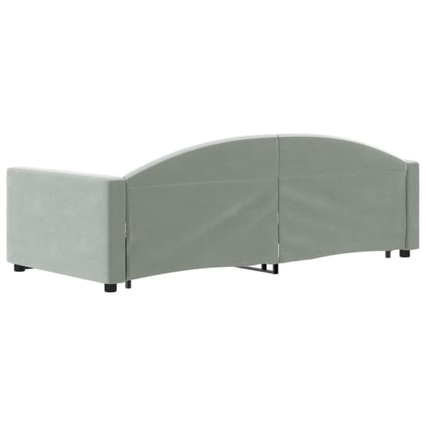vidaXL daybed med udtræk 90x200 cm velour lysegrå