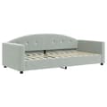 Miniatyrbillede 6 af 9: vidaXL daybed med udtræk 90x200 cm velour lysegrå
