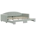 Miniatyrbillede 1 af 9: vidaXL daybed med udtræk 90x200 cm velour lysegrå