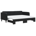 Miniatyrbillede 1 af 11: vidaXL daybed med udtræk og madras 90x200 cm velour sort