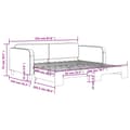 Miniatyrbillede 11 af 11: vidaXL daybed med udtræk 100x200 cm stof mørkegrå