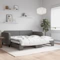 Miniatyrbillede 2 af 11: vidaXL daybed med udtræk 100x200 cm stof mørkegrå