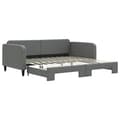 Miniatyrbillede 1 af 11: vidaXL daybed med udtræk 100x200 cm stof mørkegrå