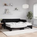 Miniatyrbillede 11 af 11: vidaXL daybed med udtræk og madras 90x190 cm velour sort