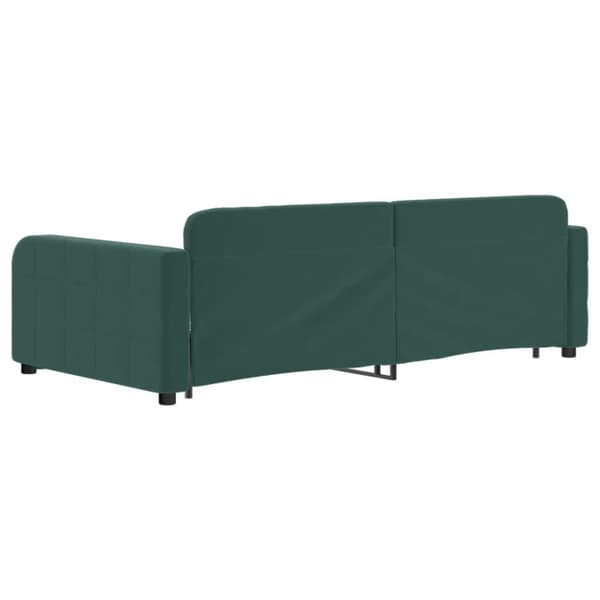 vidaXL Dagbädd utdragbar mörkgrön 100x200 cm sammet