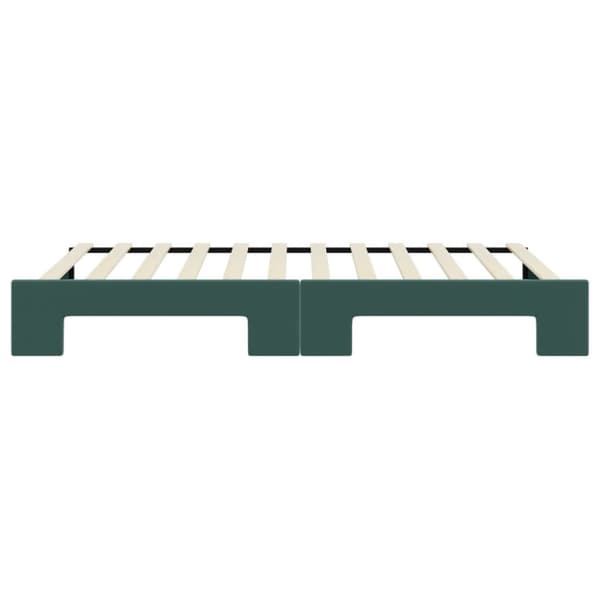 vidaXL Dagbädd utdragbar mörkgrön 100x200 cm sammet