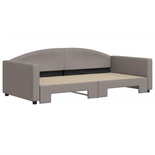 vidaXL daybed med udtræk 100x200 cm stof gråbrun