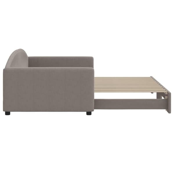 vidaXL daybed med udtræk 100x200 cm stof gråbrun