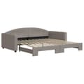 Miniatyrbillede 1 af 11: vidaXL daybed med udtræk 100x200 cm stof gråbrun