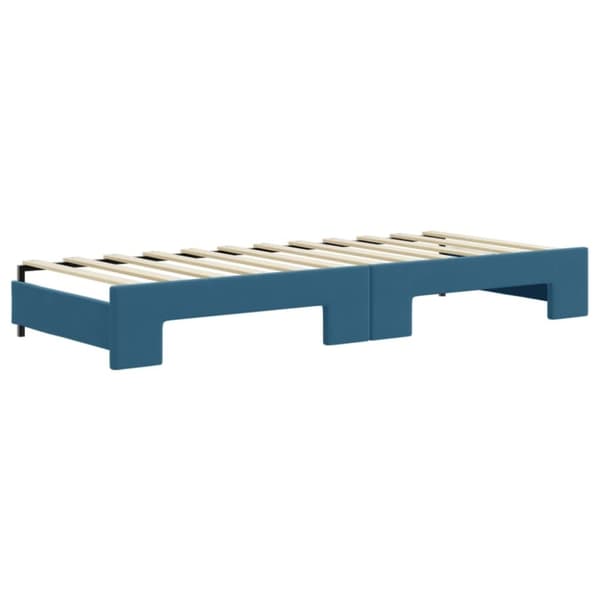 vidaXL daybed med udtræk og madras 80x200 cm velour blå