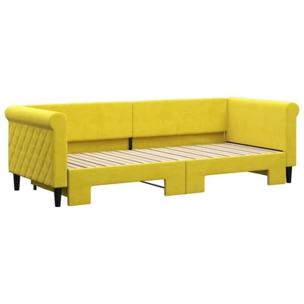 vidaXL daybed med udtræk 80x200 cm velour gul