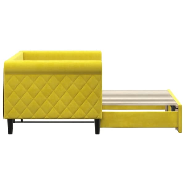 vidaXL daybed med udtræk 80x200 cm velour gul