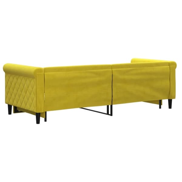 vidaXL daybed med udtræk 80x200 cm velour gul