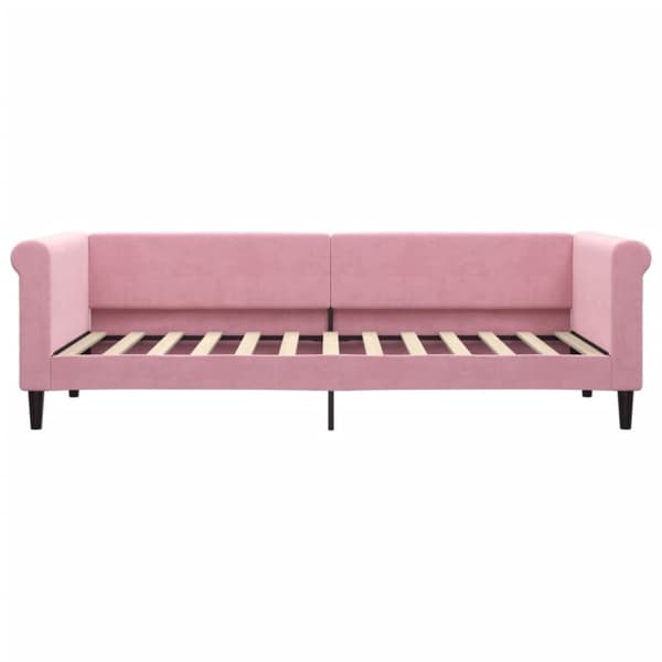 vidaXL daybed med madras 80x200 cm velour pink