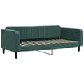 Miniatyrbillede 5 af 11: vidaXL daybed med udtræk og skuffer 90x200 cm velour mørkegrøn