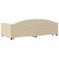Miniatyrbillede 5 af 11: vidaXL daybed med udtræk og skuffer 100x200 cm stof cremefarvet