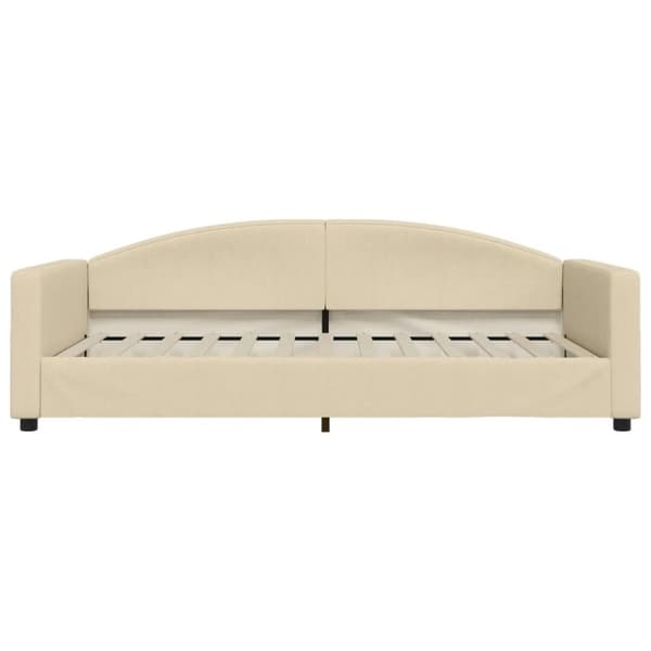 vidaXL daybed med udtræk og skuffer 100x200 cm stof cremefarvet