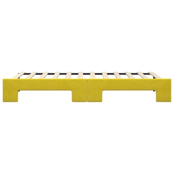 vidaXL daybed med udtræk 90x200 cm velour gul