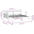 Miniatyrbillede 11 af 11: vidaXL daybed med udtræk 90x200 cm velour gul