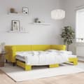 Miniatyrbillede 2 af 11: vidaXL daybed med udtræk 90x200 cm velour gul