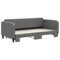 Miniatyrbillede 3 af 11: vidaXL daybed med udtræk 90x200 cm stof mørkegrå