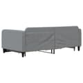 Miniatyrbillede 5 af 11: vidaXL daybed med udtræk og skuffer 100x200 cm stof lysegrå