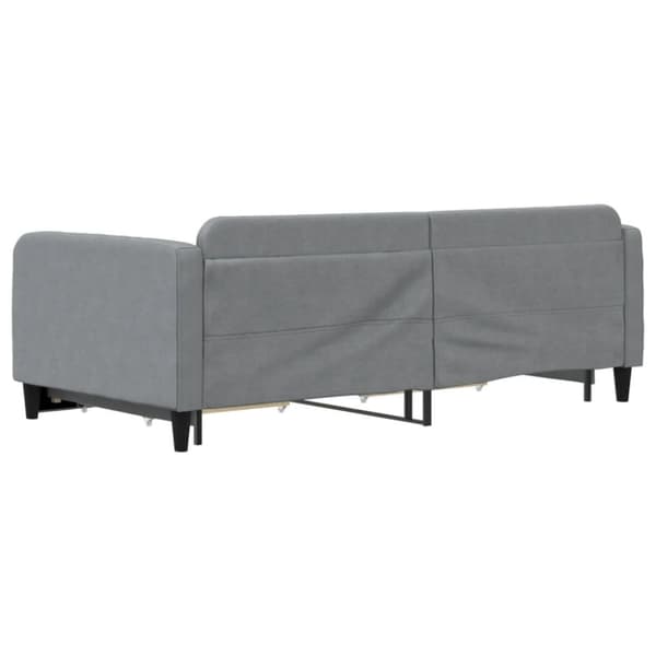 vidaXL daybed med udtræk og skuffer 100x200 cm stof lysegrå